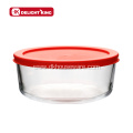 Colorful PE Lid Oven Use Glass Food Container